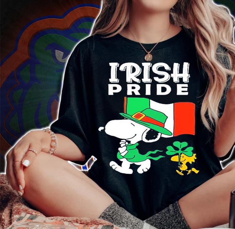 Snoopy Irish Pride T-Shirt woman shirt