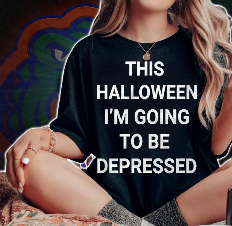 This Halloween Im Going To Be Depressed Halloween Costume Shirt woman shirt