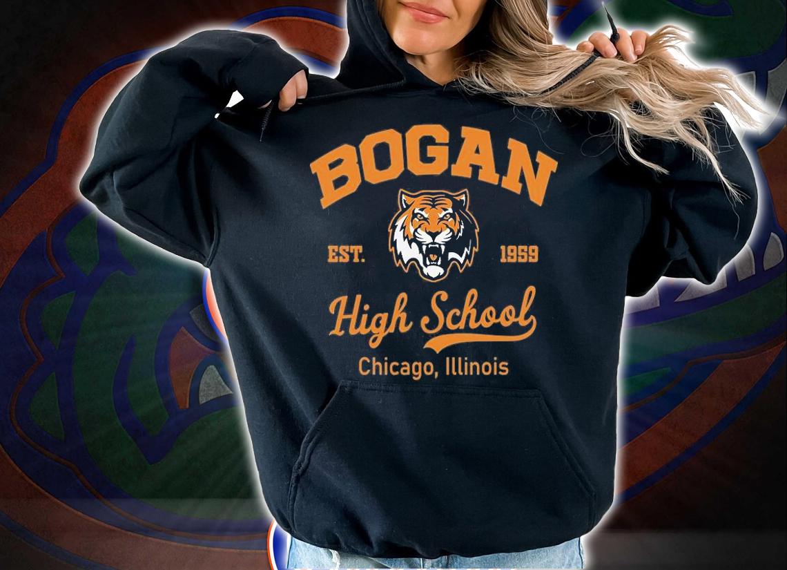 Tiger Bogan High School Chicago Illinois Est 1959 T-Shirt hoodie