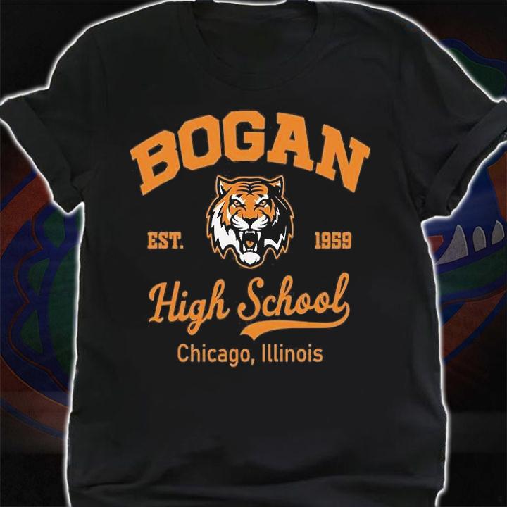 Tiger Bogan High School Chicago Illinois Est 1959 T-Shirt shirt