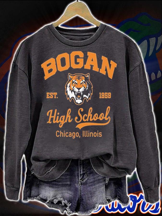 Tiger Bogan High School Chicago Illinois Est 1959 T-Shirt sweatshirt