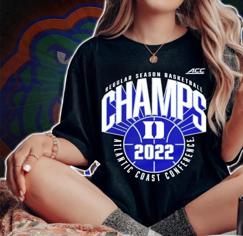 Duke Blue Devils ACC Men's Basketball Regular Season Champions 2022 Shirt woman shirt