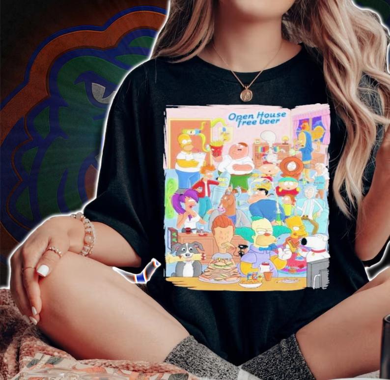 The Simpson Open House Free Beer Shirt woman shirt