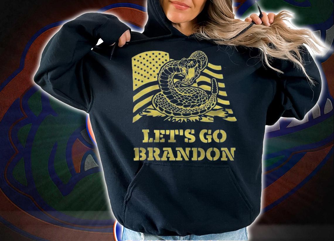 Trending let's Go Brandon Gadsden Flag Impeach Biden T-Shirt hoodie
