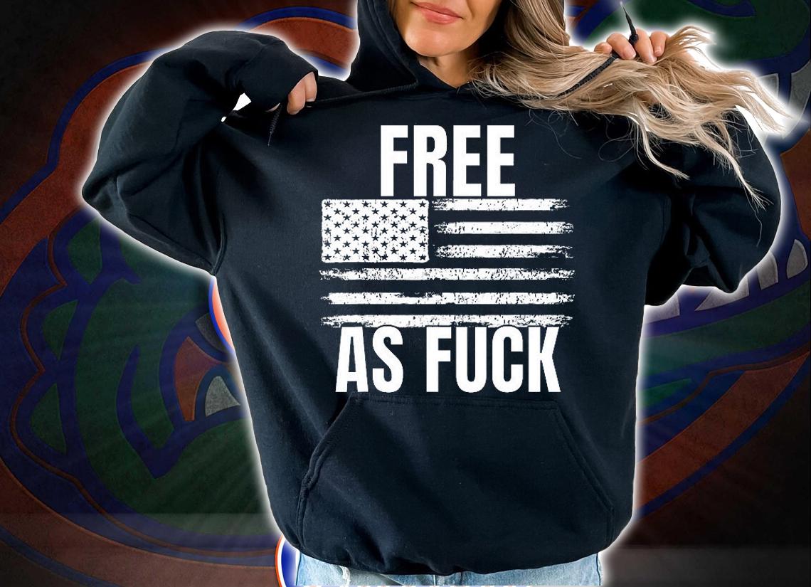 Free As Fuck USA Flag T-Shirt