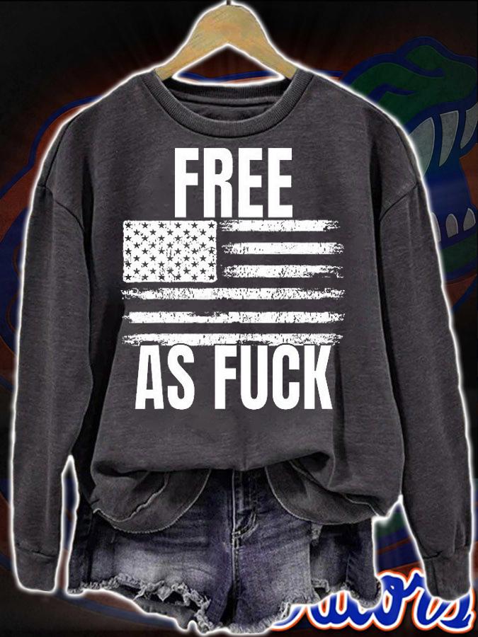 Free As Fuck USA Flag T-Shirt