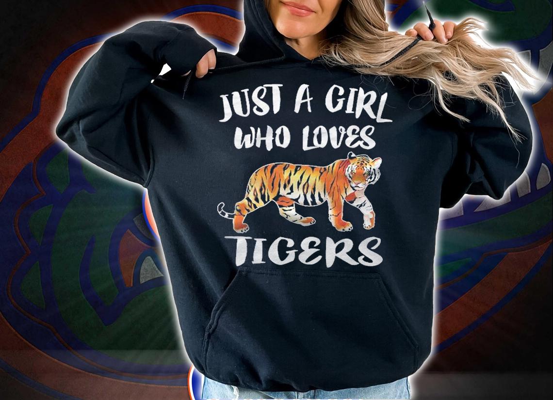 Just A Girl Who Loves Tigers Tiger Animal Lover Gift Raglan Baseball Shirt hoodie