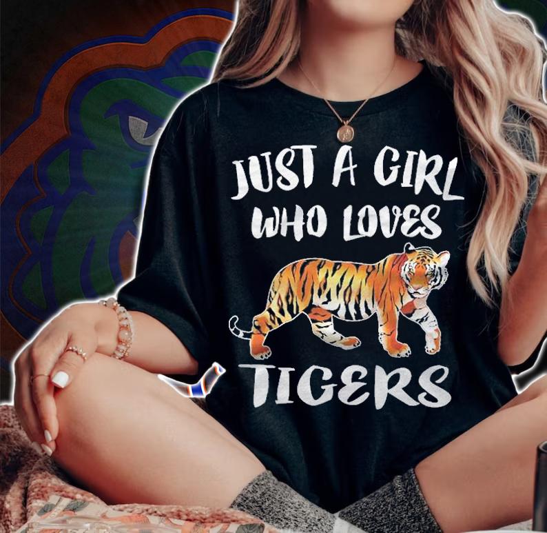 Just A Girl Who Loves Tigers Tiger Animal Lover Gift Raglan Baseball Shirt woman shirt
