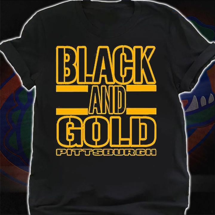 Pittsburgh LYFE Black and Gold True Football Colors T-Shirt shirt