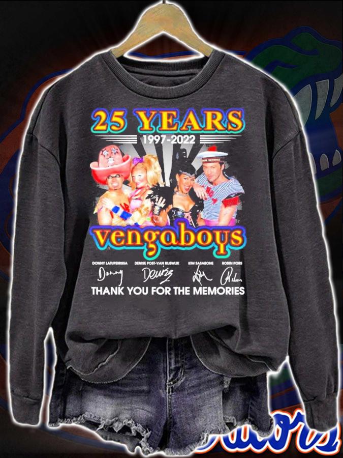 25 Years 1997-2022 Vengaboys Signature Thank You For The Memories t-shirt