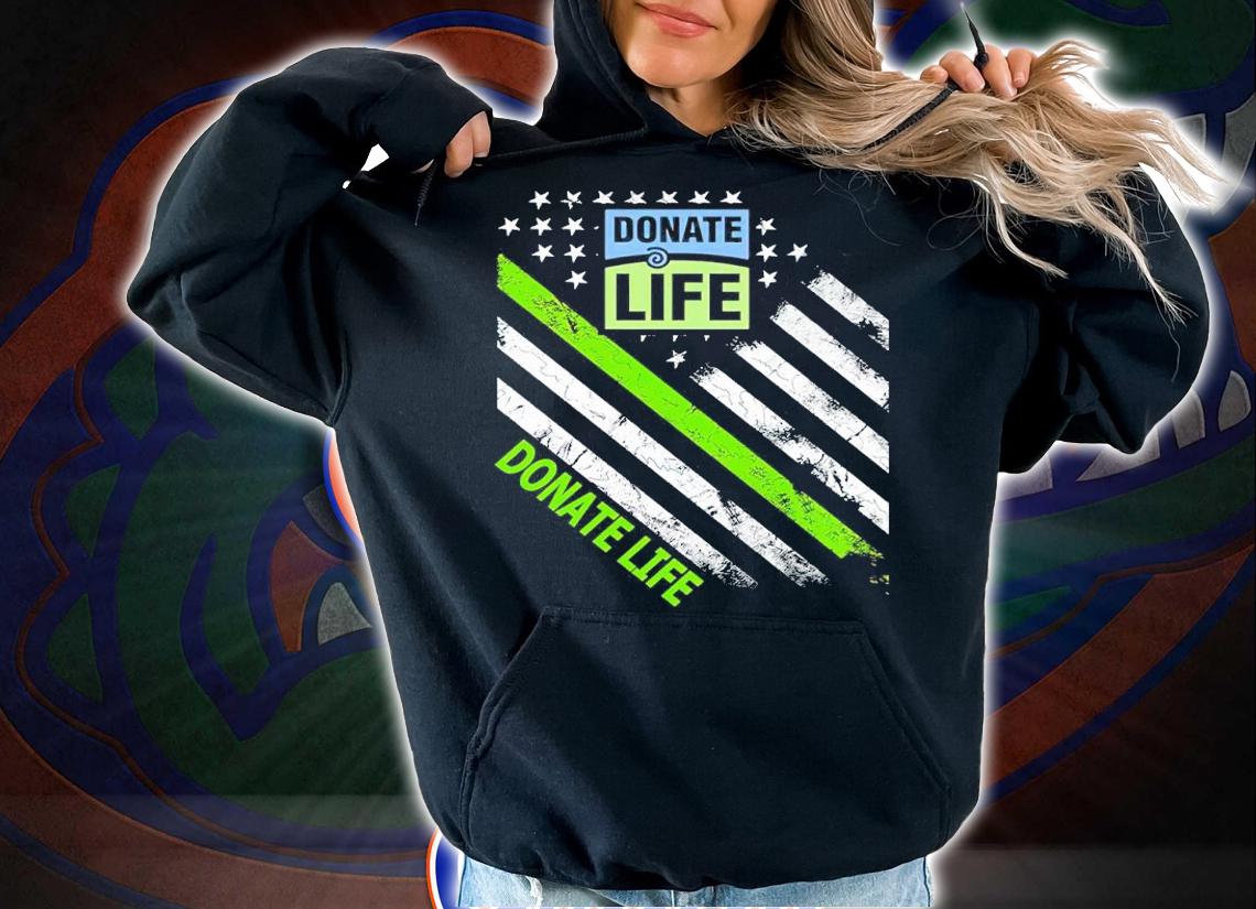 Donate Life America flag shirt
