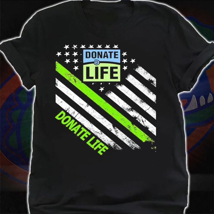 Donate Life America flag shirt