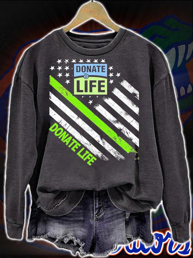 Donate Life America flag shirt