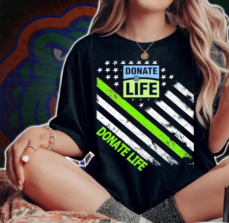 Donate Life America flag shirt