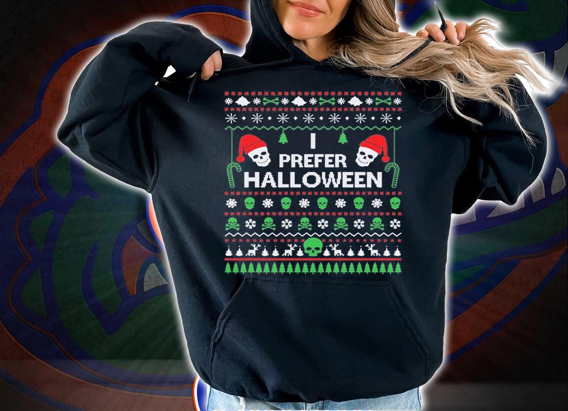 Funny I Prefer Halloween Christmas Santa Claus T-Shirt
