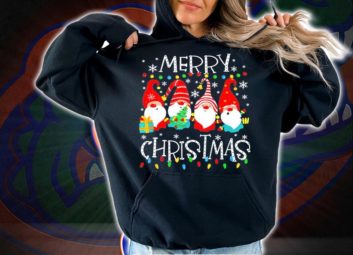 Gnomies Merry Christmas Xmas Light T-Shirt