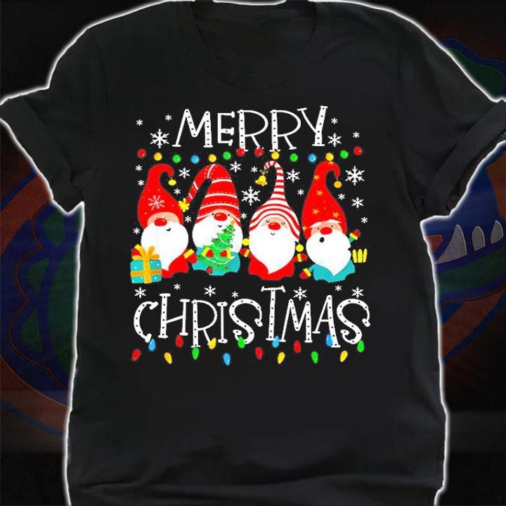 Gnomies Merry Christmas Xmas Light T-Shirt