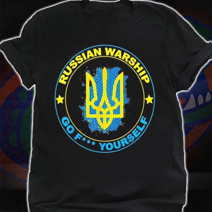 I Stand With Ukraine Flag Russian Go F Yourself Free Ukraine T-Shirt shirt
