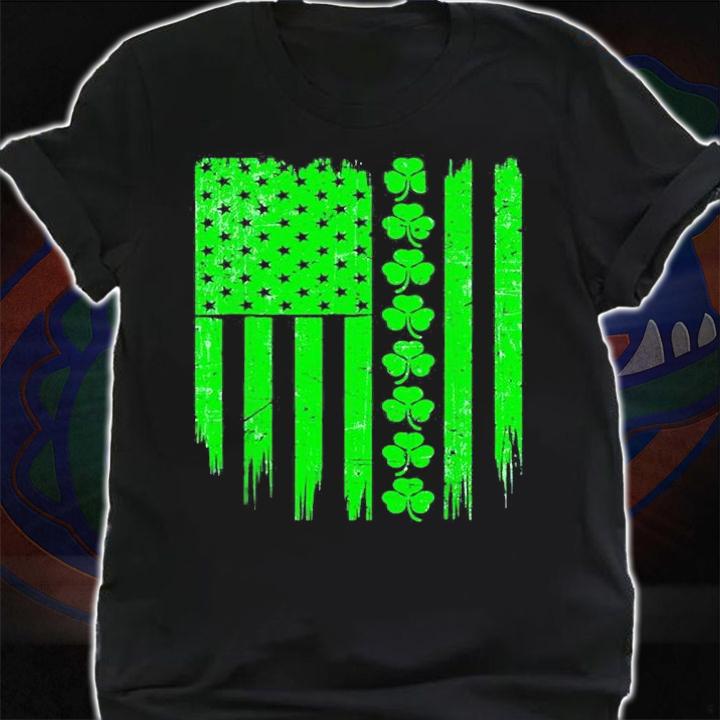 Irish American Flag Shamrock St Patrick's Day t-shirt shirt