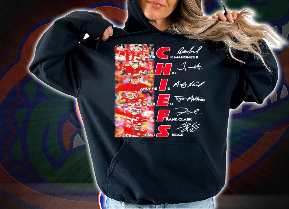 Kansas City Chiefs player signatures shirt