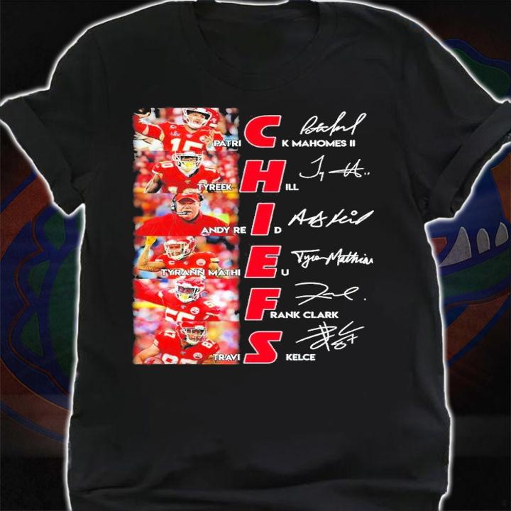 Kansas City Chiefs player signatures shirt