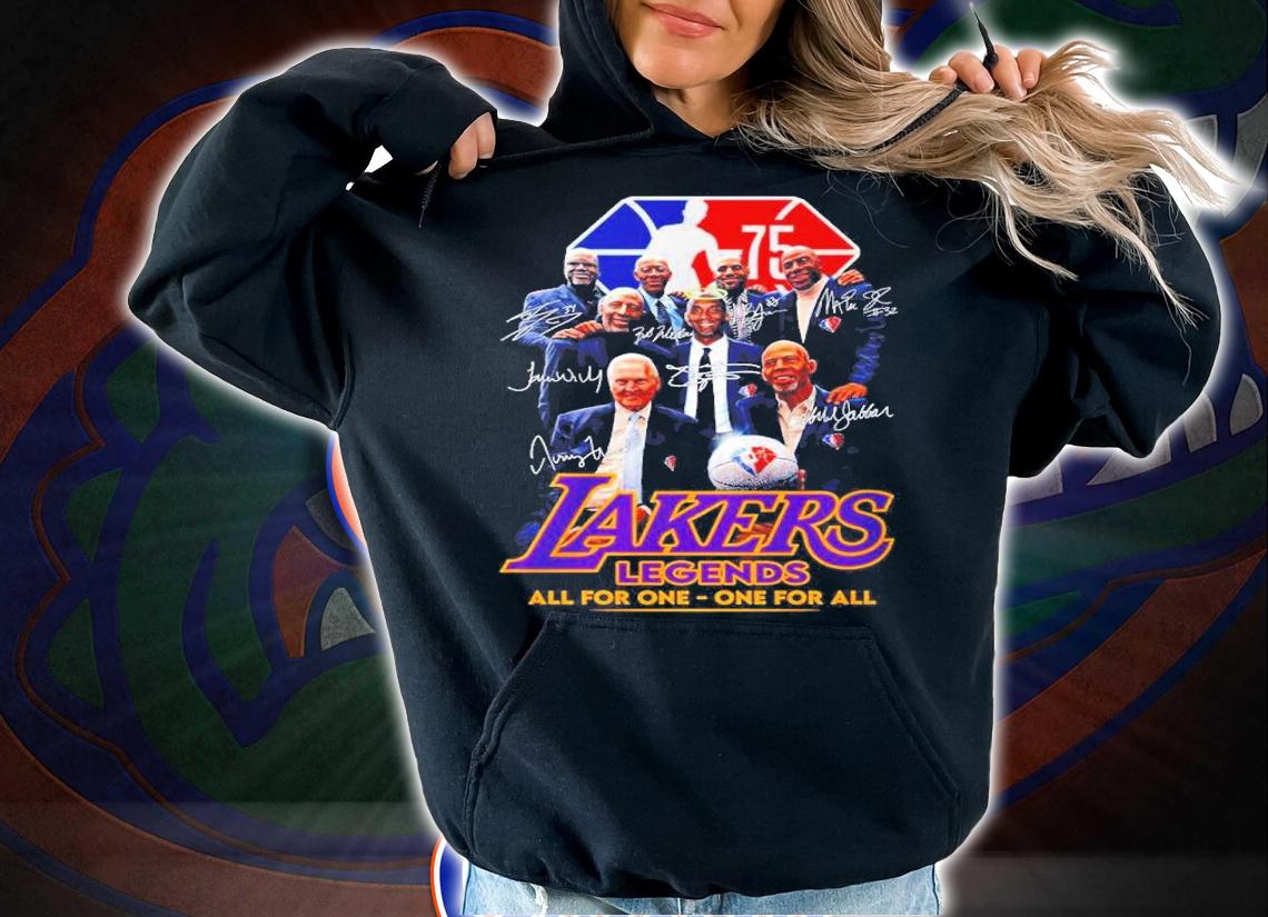 Lakers Legends All For One One For All Signatures Shirt