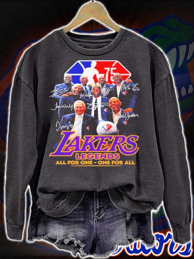 Lakers Legends All For One One For All Signatures Shirt