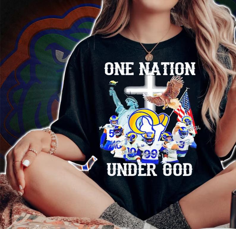 Los Angeles Rams One Nation Under God Shirt woman shirt