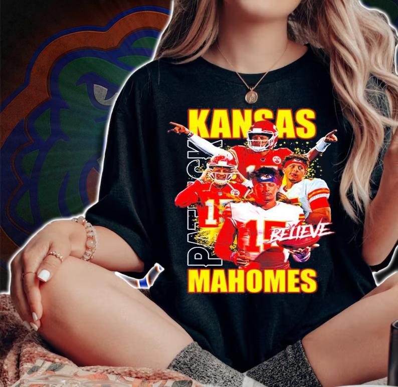 Mahomes Kansas City No.15 Fan Kansas City Chiefs NFL Shirt woman shirt
