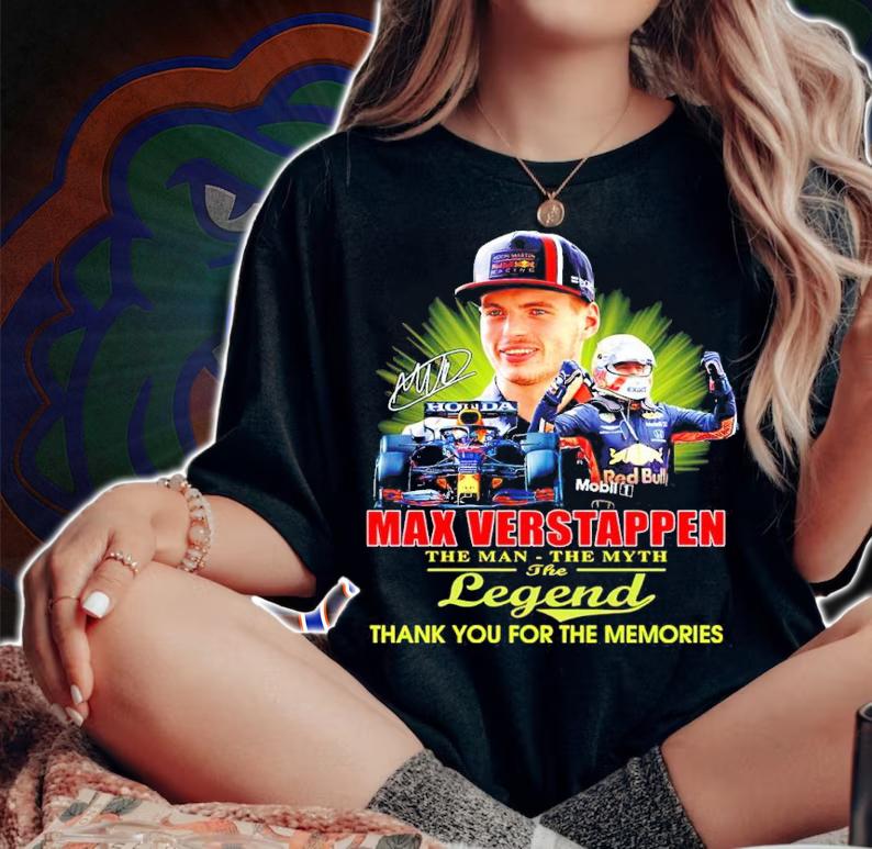 Max Verstappen the man the myth the legend signature shirt woman shirt