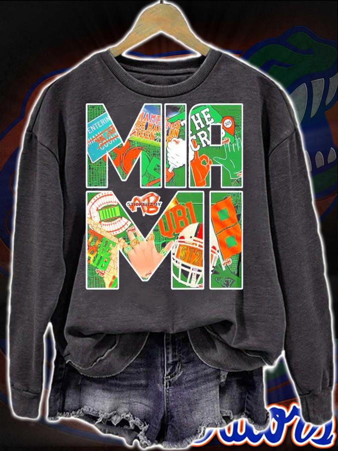 Miami Sticker Collage Shirt sweatshirt