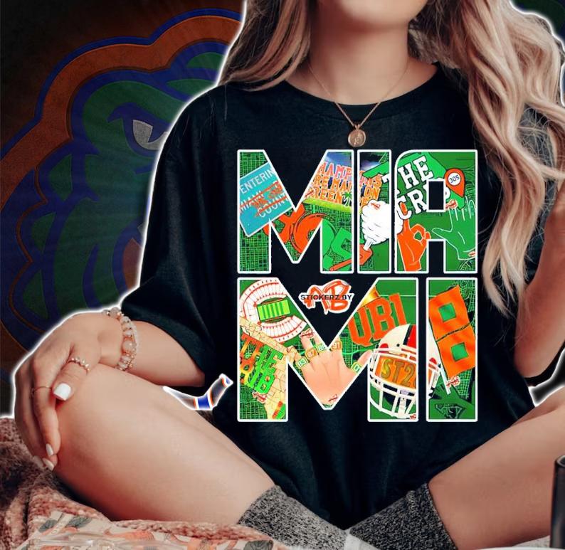 Miami Sticker Collage Shirt woman shirt