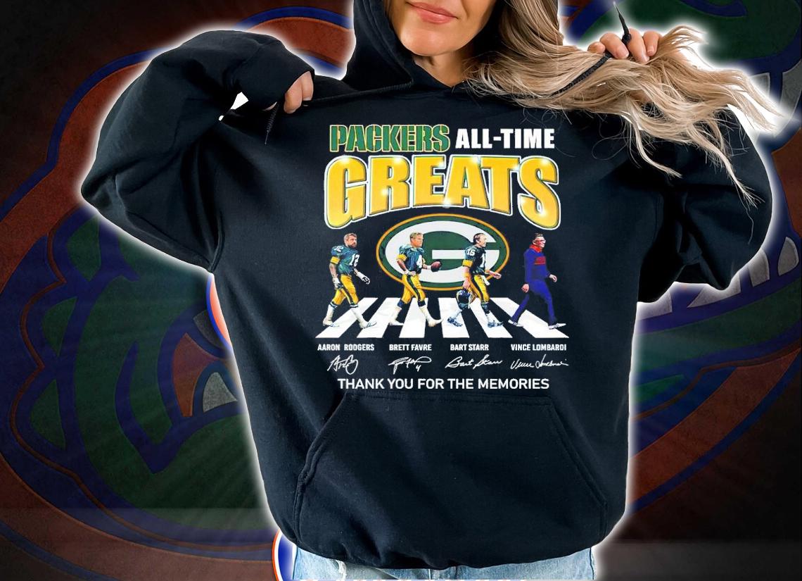 Packers all time Greats Abbey Road signatures shirt hoodie