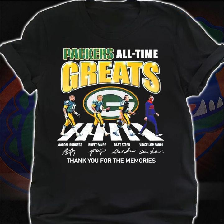Packers all time Greats Abbey Road signatures shirt shirt