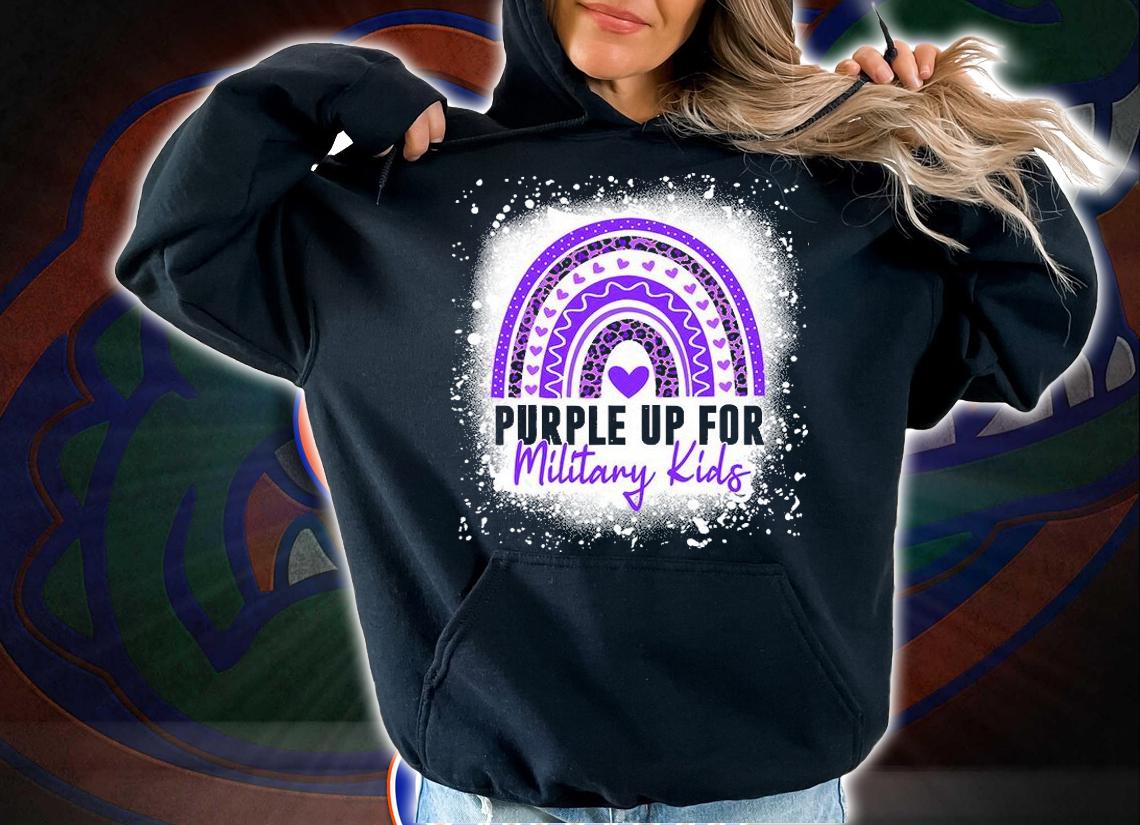 Purple Up For Military Kids Month Of The Military Child Design T-Shirt