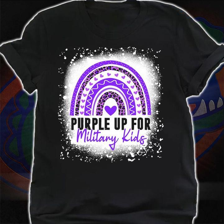 Purple Up For Military Kids Month Of The Military Child Design T-Shirt