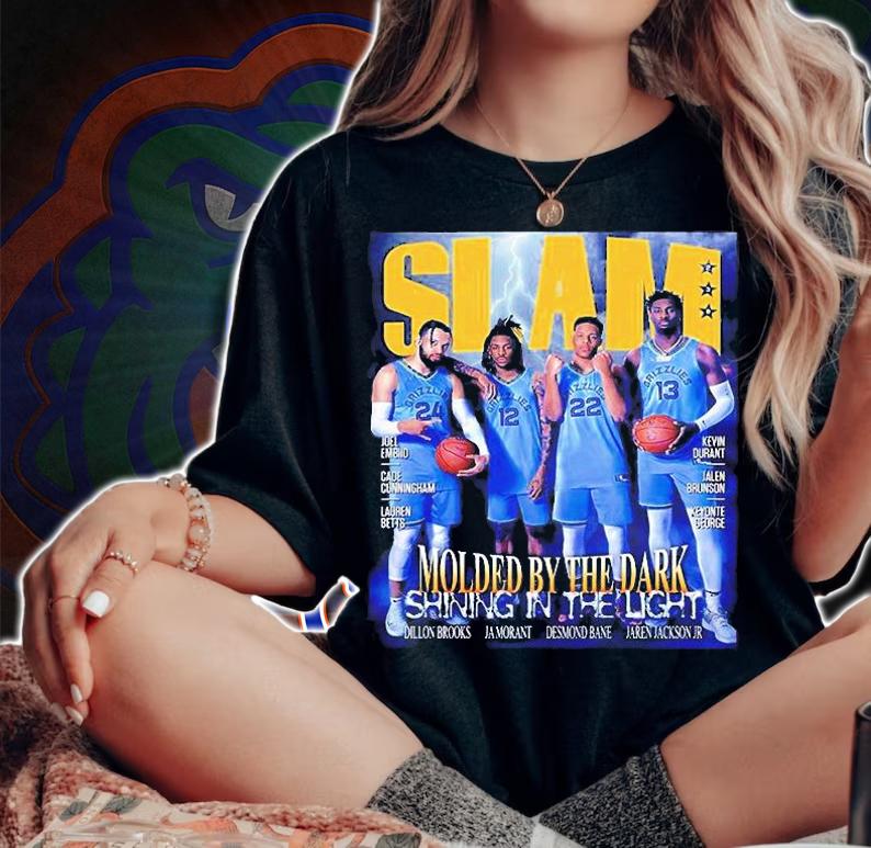 SLAM Memphis Grizzlies Molded By The Dark Shining in The Light T-Shirt woman shirt