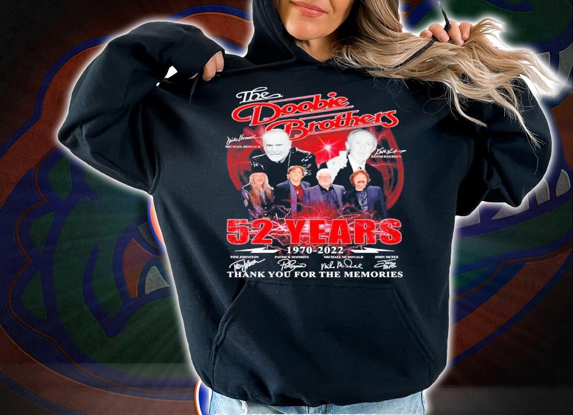 The Doobie Brothers 52 Years 1970-2022 Signatures Thank You For The Memories Shirt