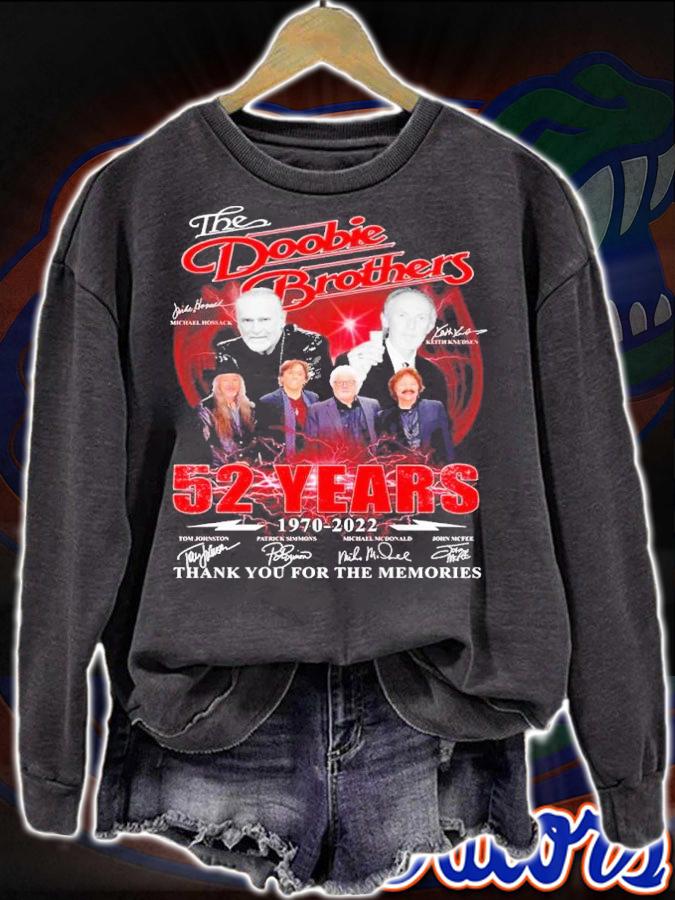 The Doobie Brothers 52 Years 1970-2022 Signatures Thank You For The Memories Shirt