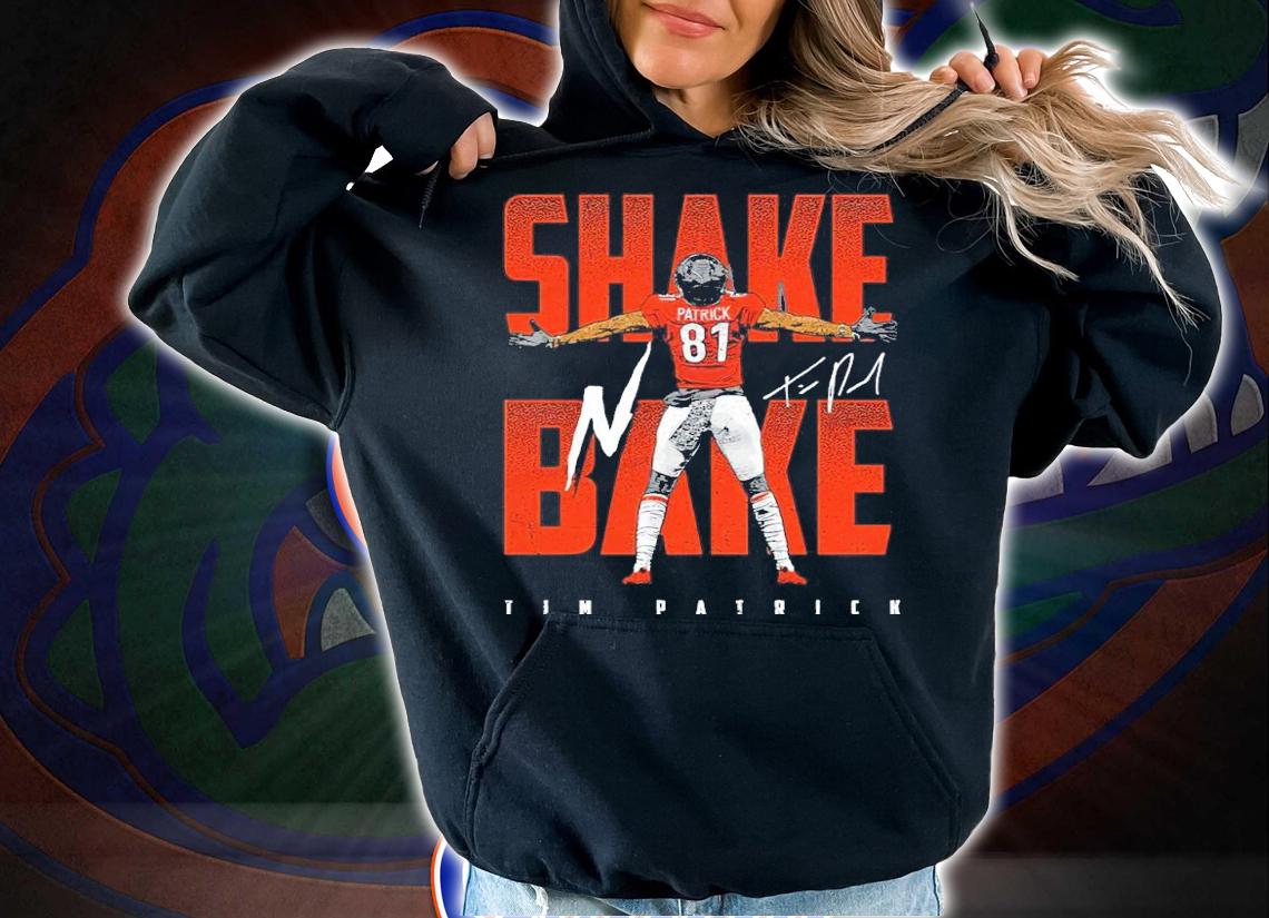 Tim Patrick Shake N Bake Denver Football Signature Shirt hoodie