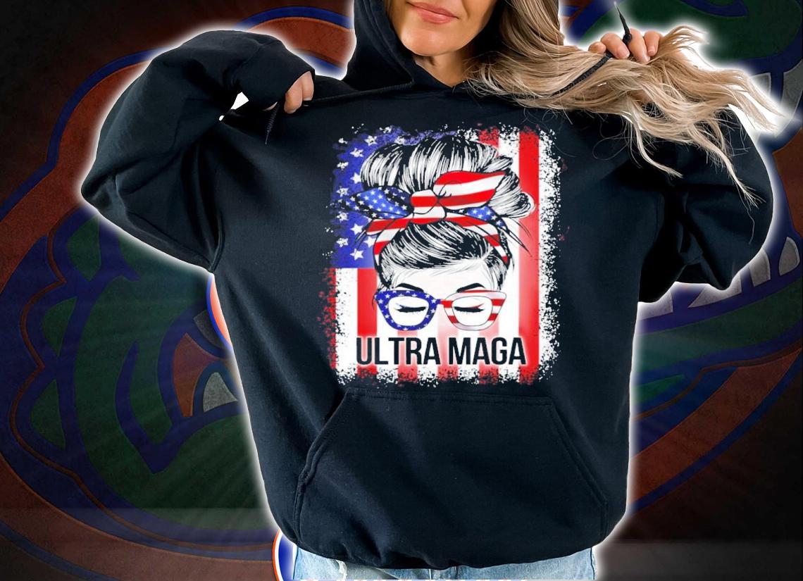 Ultra MAGA Girl American Flag Shirt