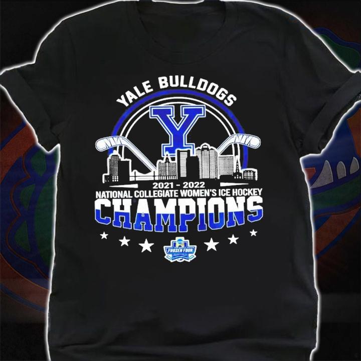 Yale Bulldogs National Collegiate Women's Ice Hockey Champions 2021-2022 Shirt shirt