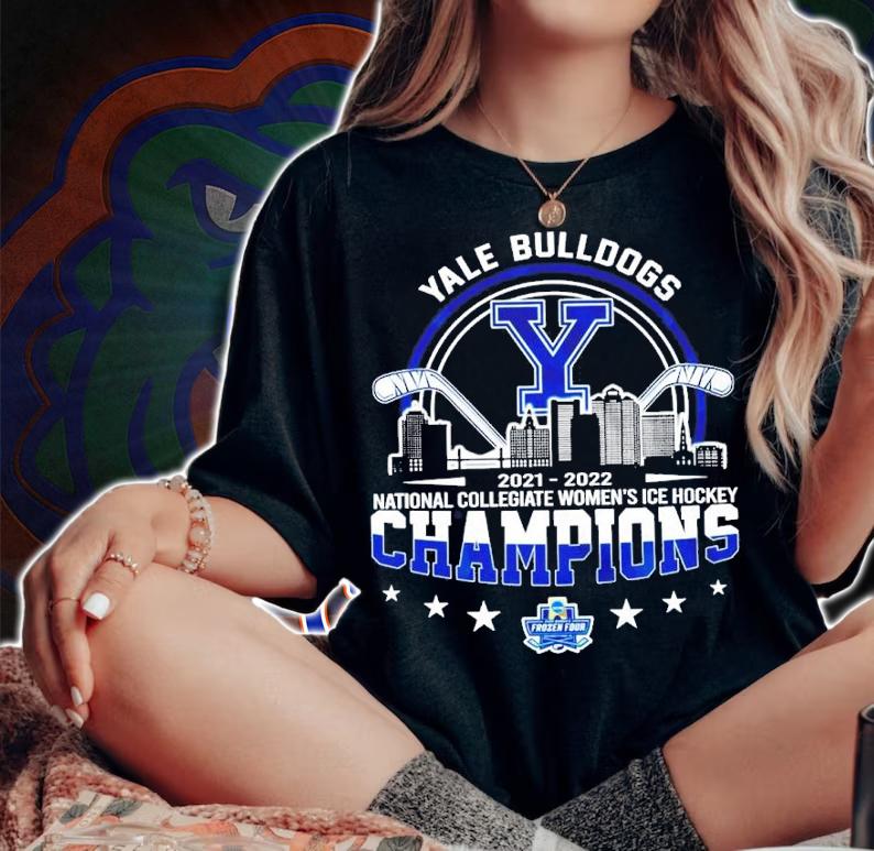 Yale Bulldogs National Collegiate Women's Ice Hockey Champions 2021-2022 Shirt woman shirt