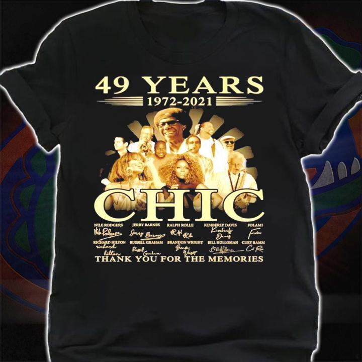49 years 1972-2021 Chic signature thank you for the memories shirt