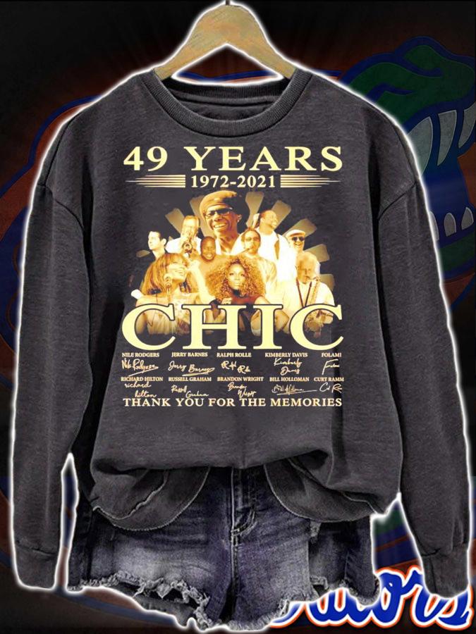 49 years 1972-2021 Chic signature thank you for the memories shirt