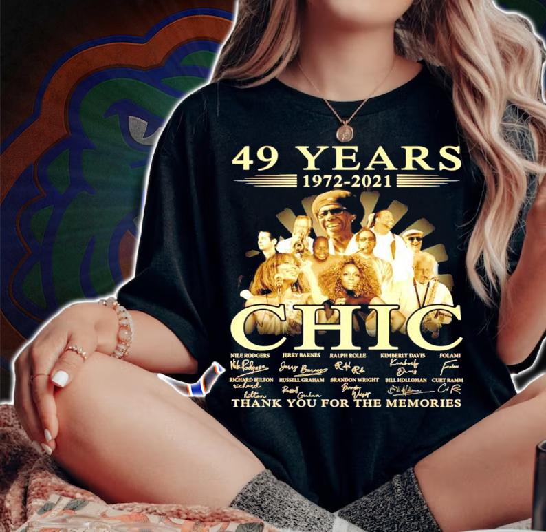49 years 1972-2021 Chic signature thank you for the memories shirt