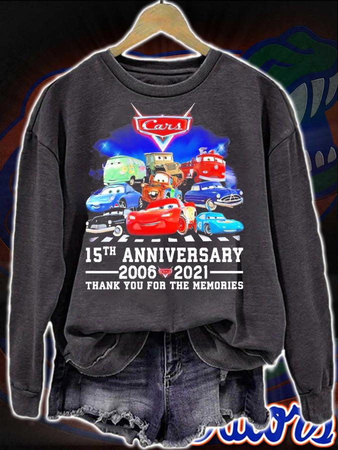Cars 15th anniversary 2006 2021 thank you for the memories shirt sweatshirt