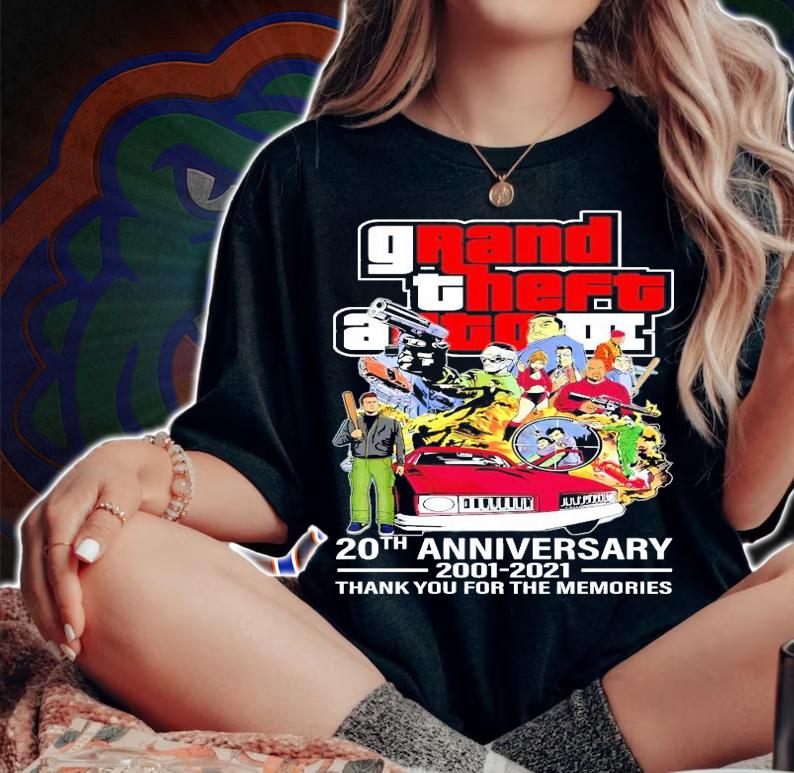 Grand Theft Auto III 20th anniversary 2001-2021 shirt woman shirt