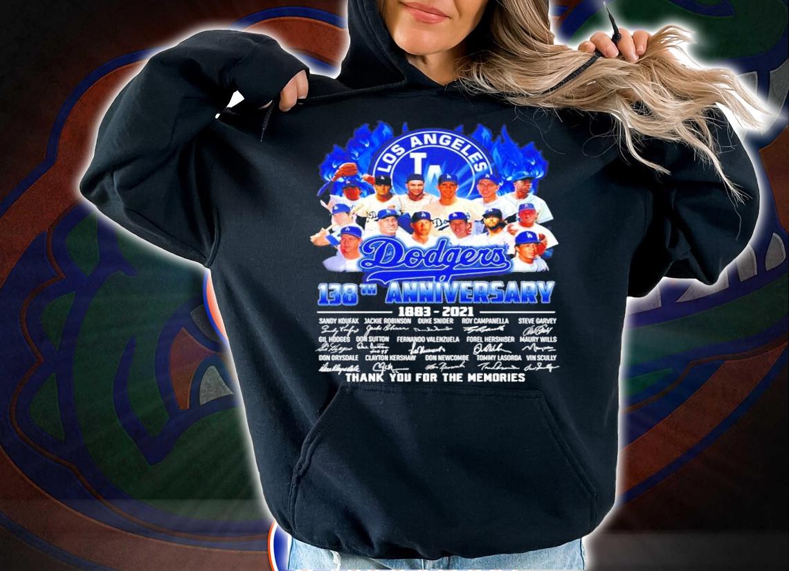 Los Angeles Dodgers 138th anniversary 1883-2021 shirt