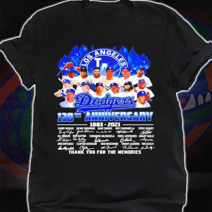 Los Angeles Dodgers 138th anniversary 1883-2021 shirt